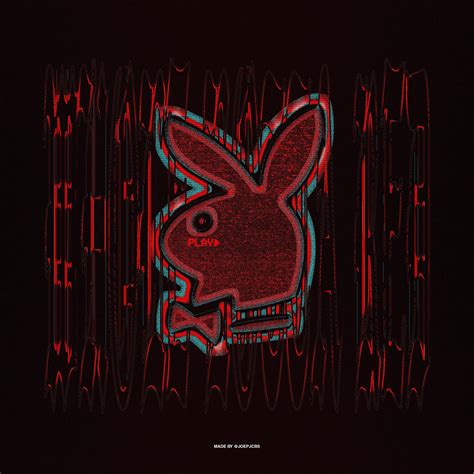 Download A Red Bunny With A Bow Tie On A Black Background Wallpaper