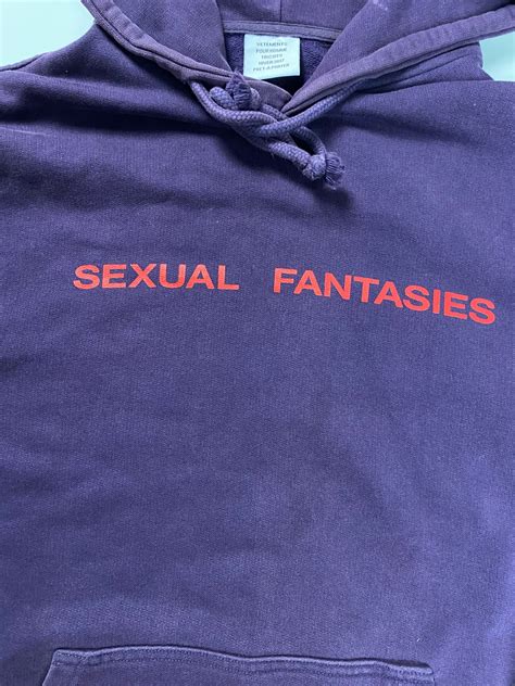 Vetements AW16 sexual fantasies oversized homme version hoodie SZ:XS|M