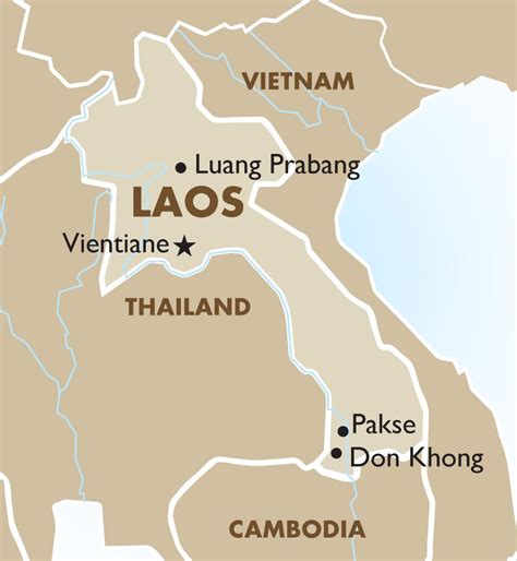 Capital of laos map - Map of capital of laos (South-Eastern Asia - Asia)