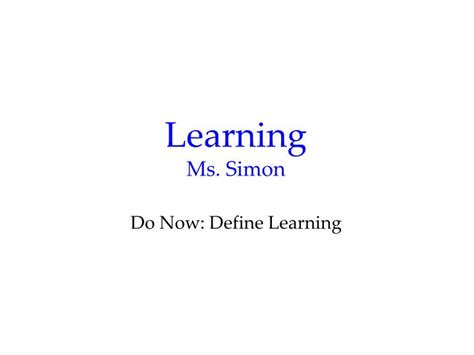 learning ms simon powerpoint    id
