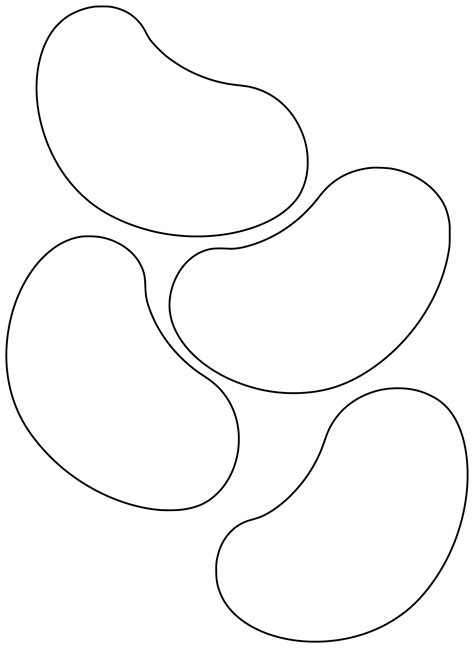 shape  jelly bean  printable papercraft templates