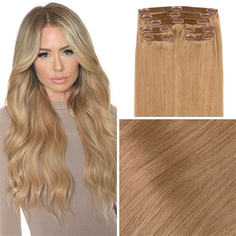 Natural Blonde Clip In Hair Extensions | Cashmere Hair