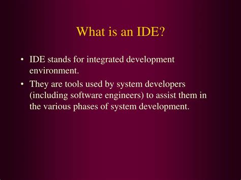 integrated development environments powerpoint
