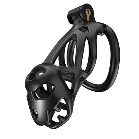 COBRA COCK CAGE 3D PRINTED BLACK GHOST HEAD - Chastity Cage