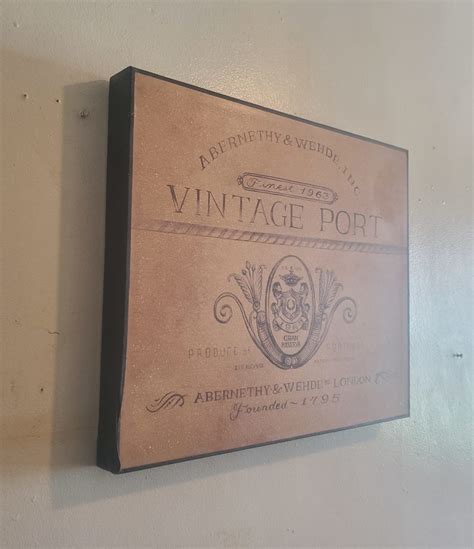 Inviting Vintage Port Wine Print - Agora Midcentury