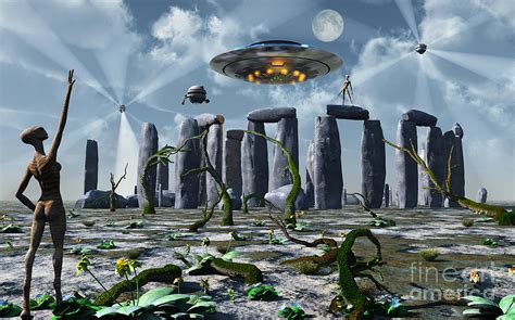Alien Interdimensional Beings Recharge Digital Art by Mark Stevenson ...