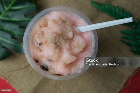 iced podeng indonesian traditional fruit ice  based  coconut milk
