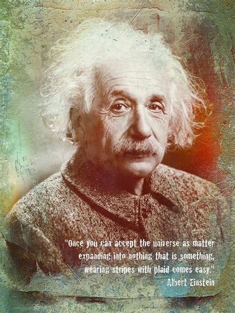 Einstein Plaid Humorous Poster Print - GST - Posterazzi
