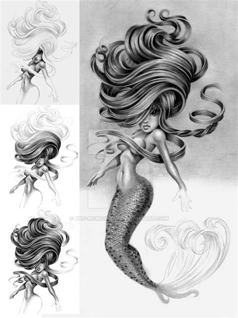 Realistic Mermaid Drawings at PaintingValley.com | Explore collection ...