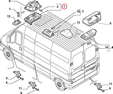 Плафон лампы освещения салона Fiat Ducato | Sollus - интернет магазин ...