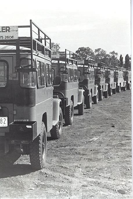 John Perks fleet of vehicles ready for the 1985 snow season at Mt ...