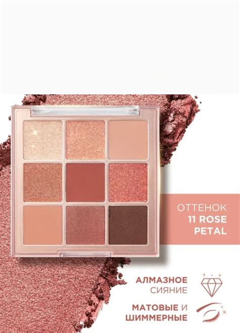 Палетка теней для век KLOG Rose Petal | отзывы