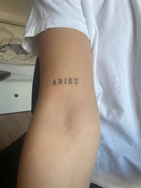 Tattoo aries zodiac sign | Simplistic tattoos, Aries tattoo, Dainty tattoos