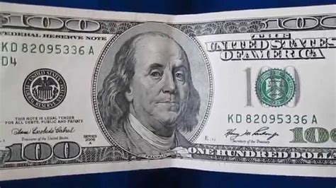 100 доларов США, (почему доллар зеленого и серого цвета?) обзор - YouTube