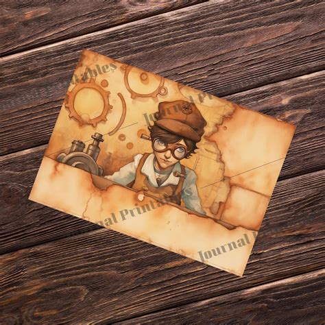 Steampunk Inventor Junk Journal Papers Vintage Steampunk Design