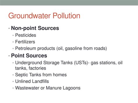 PPT - Groundwater Pollution PowerPoint Presentation, free download - ID ...