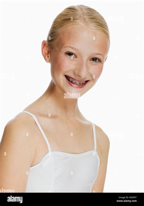 Young ballerina (14-15) smiling, portrait Stock Photo - Alamy