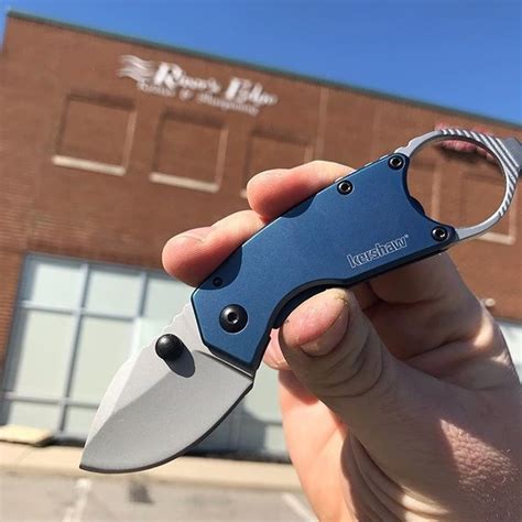 Нож складной Antic Kershaw 8710, синий - купить нож-брелок с кольцом ...
