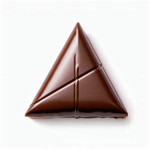 Triangular Chocolate Bar on White Background Decadent Dark Chocolate ...