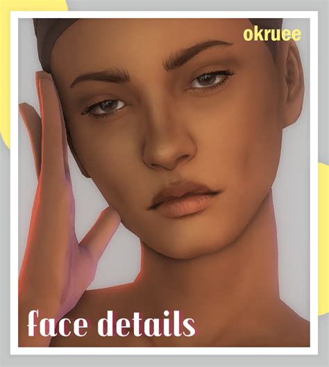 misc. face details | The sims 4 skin, Sims 4 body mods, Sims 4 teen