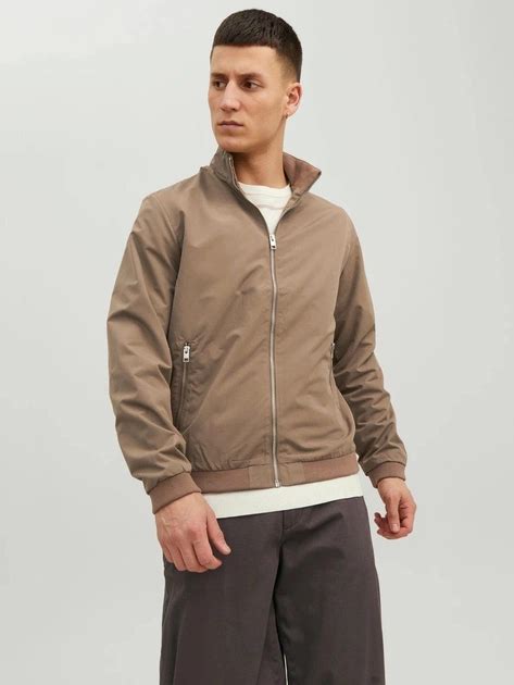 Бомбер мужской Jack & Jones 12204277 XL Коричневый (6666000280626) – в ...