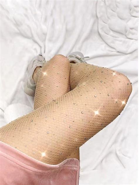 Rhinestone Decor Fishnet Tights | Glitter tights, Sparkly tights