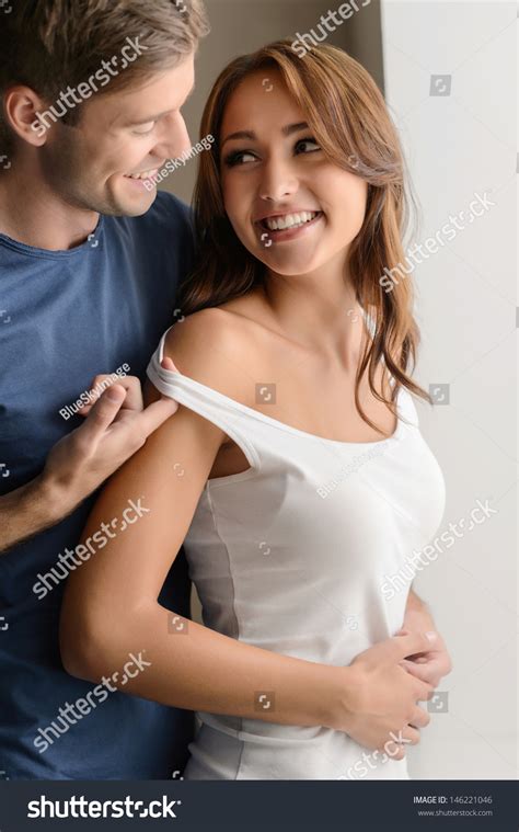 Playful Couple Handsome Young Men Undressing Stock Photo 146221046