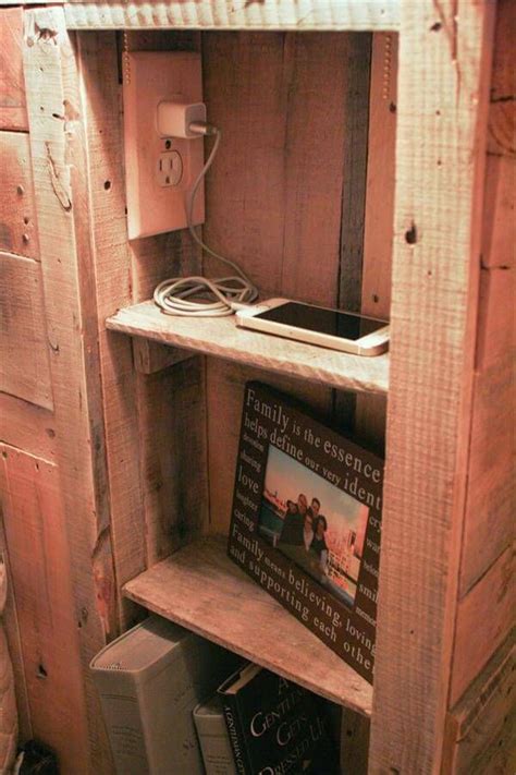 Wood Pallet Headboard with Lights