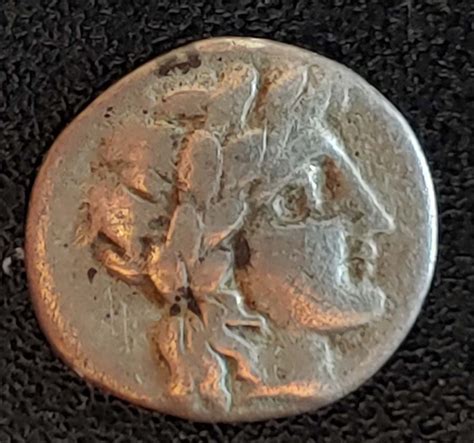 Sikonyia, Sikyon circa 350-320 BC .8gm 12mm Silver Obol w/ Apollo etc ...