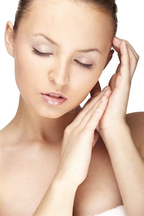 Fresh and Beautiful woman stock image. Image of arms, face - 9342433