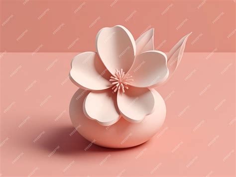 Premium AI Image | 3d flower paper craft