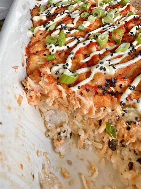 Spicy Salmon Sushi Bake (Viral Recipe) - Hungry Happens