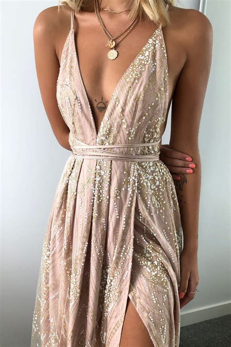 Scarlett dress gold glitter – Artofit