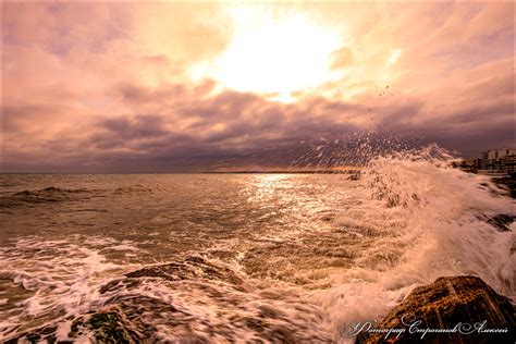 Морской пейзаж на длинной выдержке, фотобанк