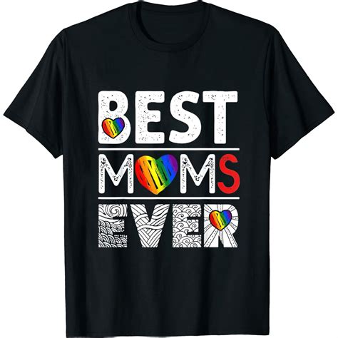 Best Mums Ever Lesbian Mother LGBTQ Pride Womens T-Shirt Black M