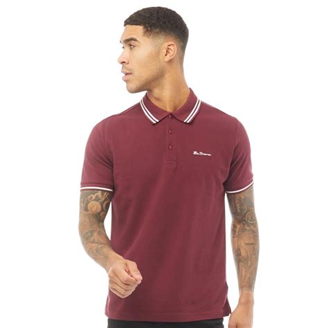 Ben Sherman Herren Polohemd Kastanienbraun