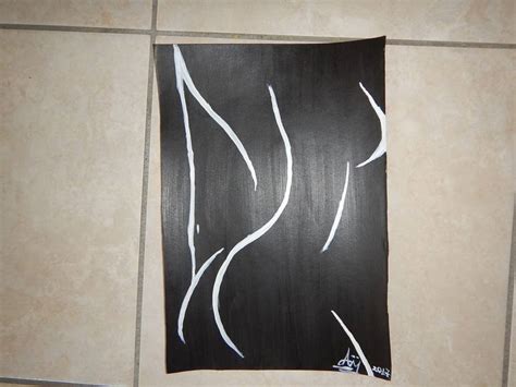 Black and white erotic painting Nude woman curvy back ass original