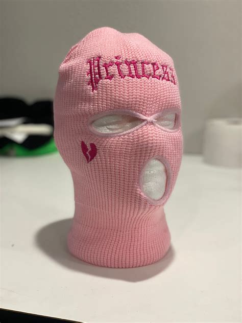 Princess Light Pink Ski Mask| Pin 3 Hole Ski Mask| Light Pink Mask