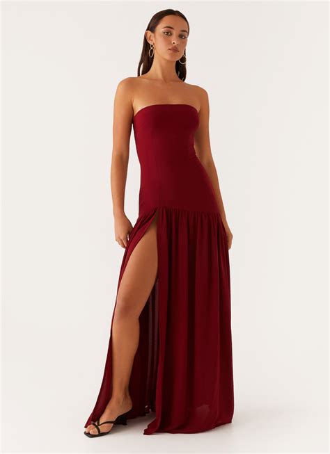 wedding maroon dress 6
