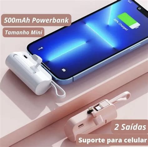 Carregador Portatil Mais Potente - Carregador Portátil Super Potente 2 em 1 | Suporte para celular ...