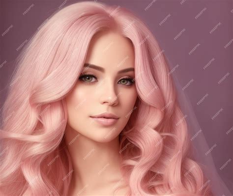 Premium AI Image | beautiful bride with pink hair