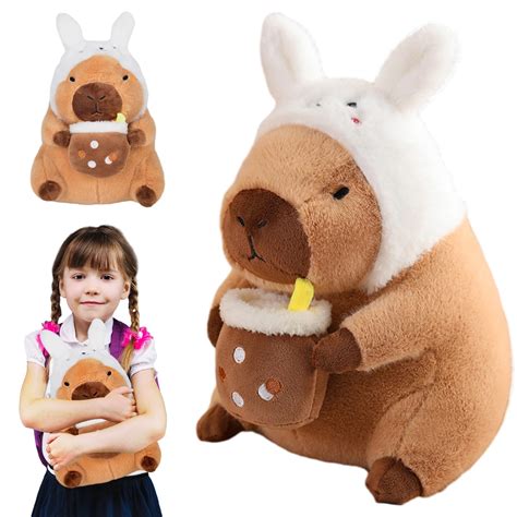 Yizemay Capybara Plush Toy Weighted Capybara Stuffed Animal Rabbit