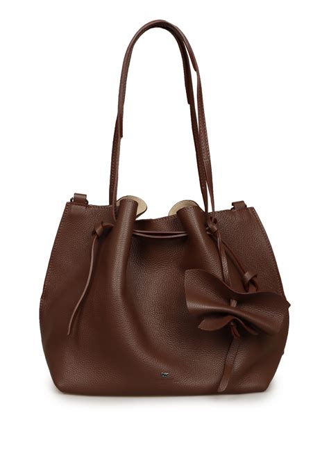 Сумка кожаная Max Mara Weekend SAVIO цвет коричневый - купить в ...