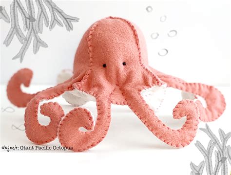 Giant Pacific Octopus Felt Sewing Pattern PDF – Jennifer Heynen