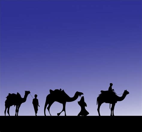 Camel Procession Silhouette Free Stock Photo - Public Domain Pictures