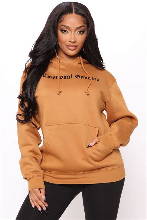 emotional gangsta oversized hoodie brick red fashion nova