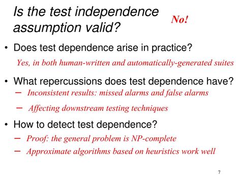 empirically revisiting  test independence assumption