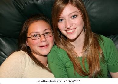 portrait  cousins sisters stock photo  shutterstock