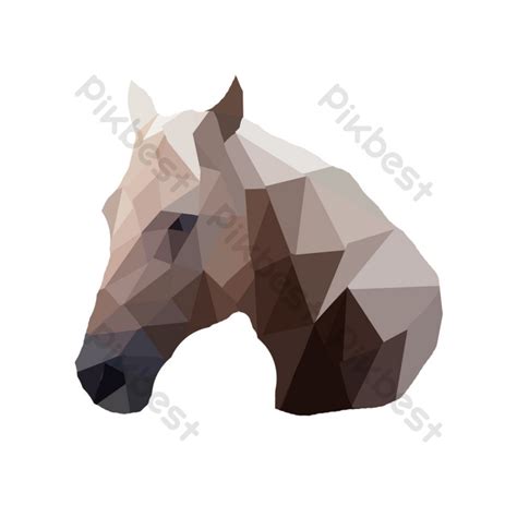 12 Zodiac Zodiac Horse POLY Wind Animal Horse Element PNG Images | PSD ...