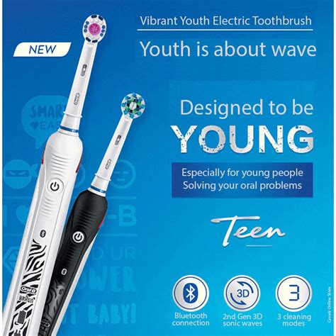 Oral-B Pro 4500 TEEN Electric Rechargeable Toothbrush for Use with ...